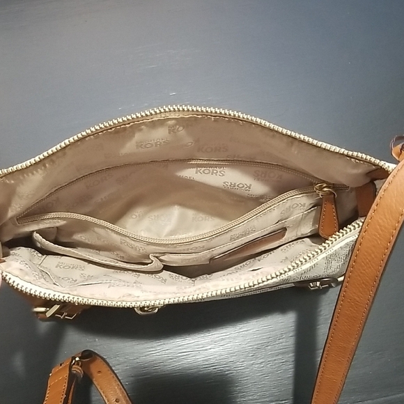 Michael Kors Brown and Cream Crossbody Leather Bag - Picture 5 of 11